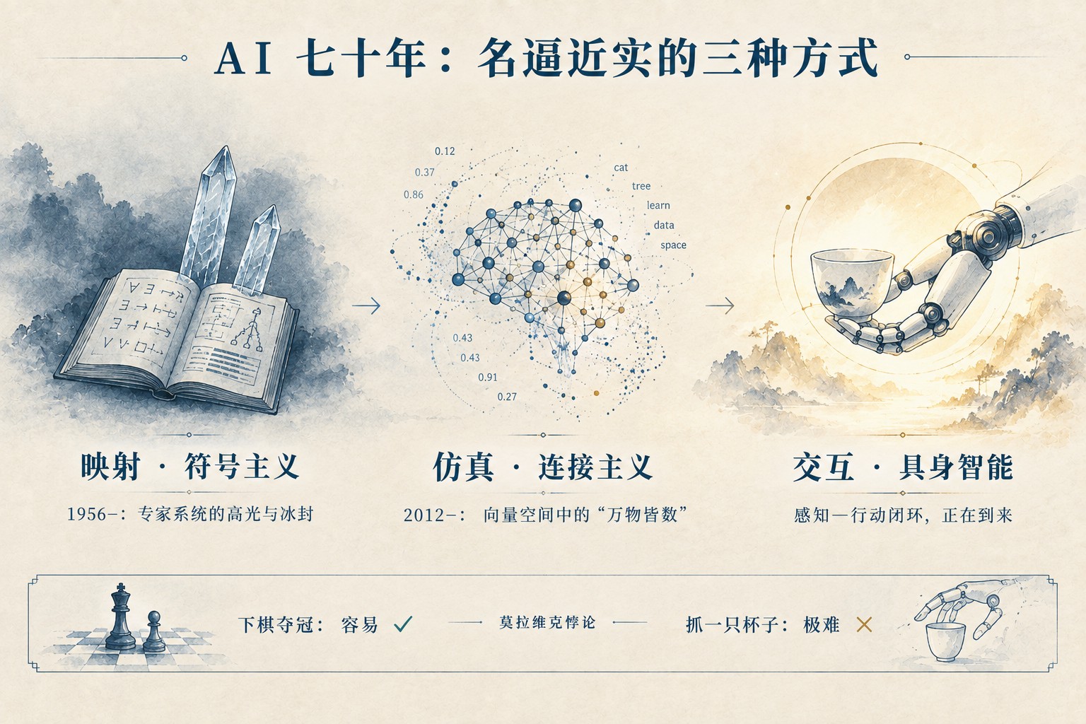 人工智能史的三范式:映射、仿真与交互